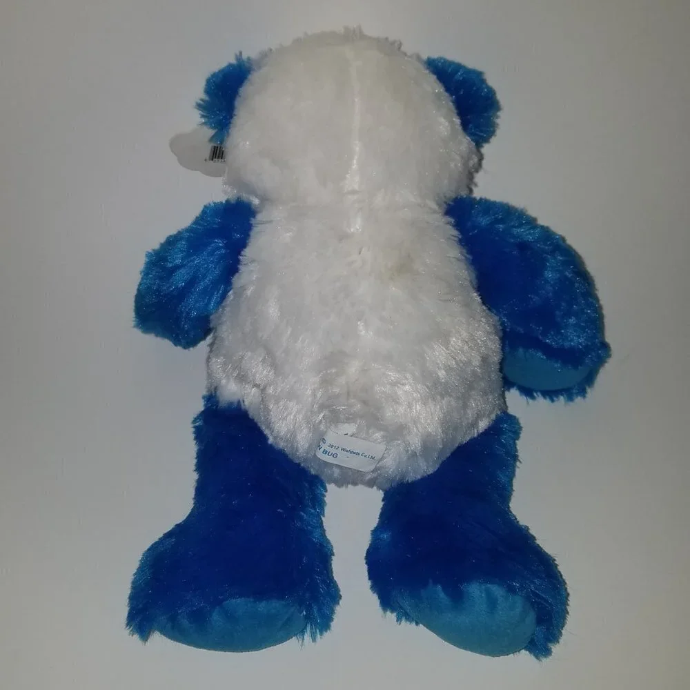 NWT Glow Bug Wishpets Plush Blue White Teddy Bear Stuffed Animal Toy Lovey 2012